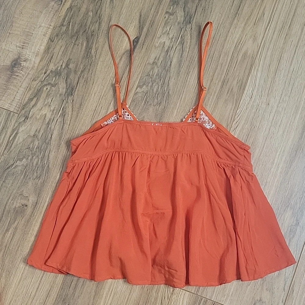 Savage X Fenty Dolled Up Sleep Cami Spiced Orange with Lace Cheeky - Picture 9 of 15